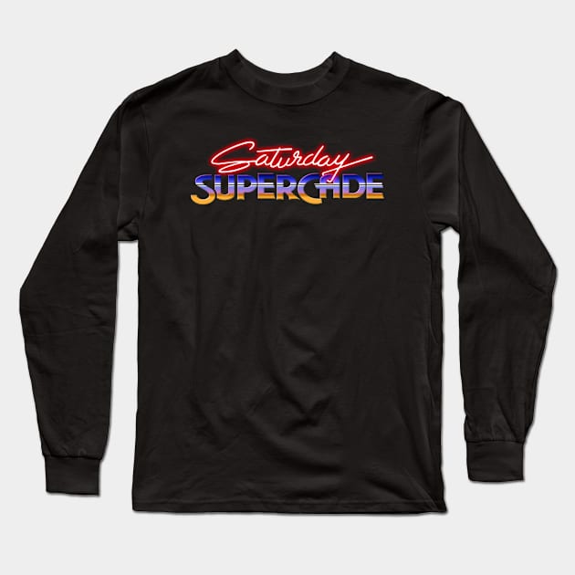 Saturday Supercade Long Sleeve T-Shirt by CCDesign